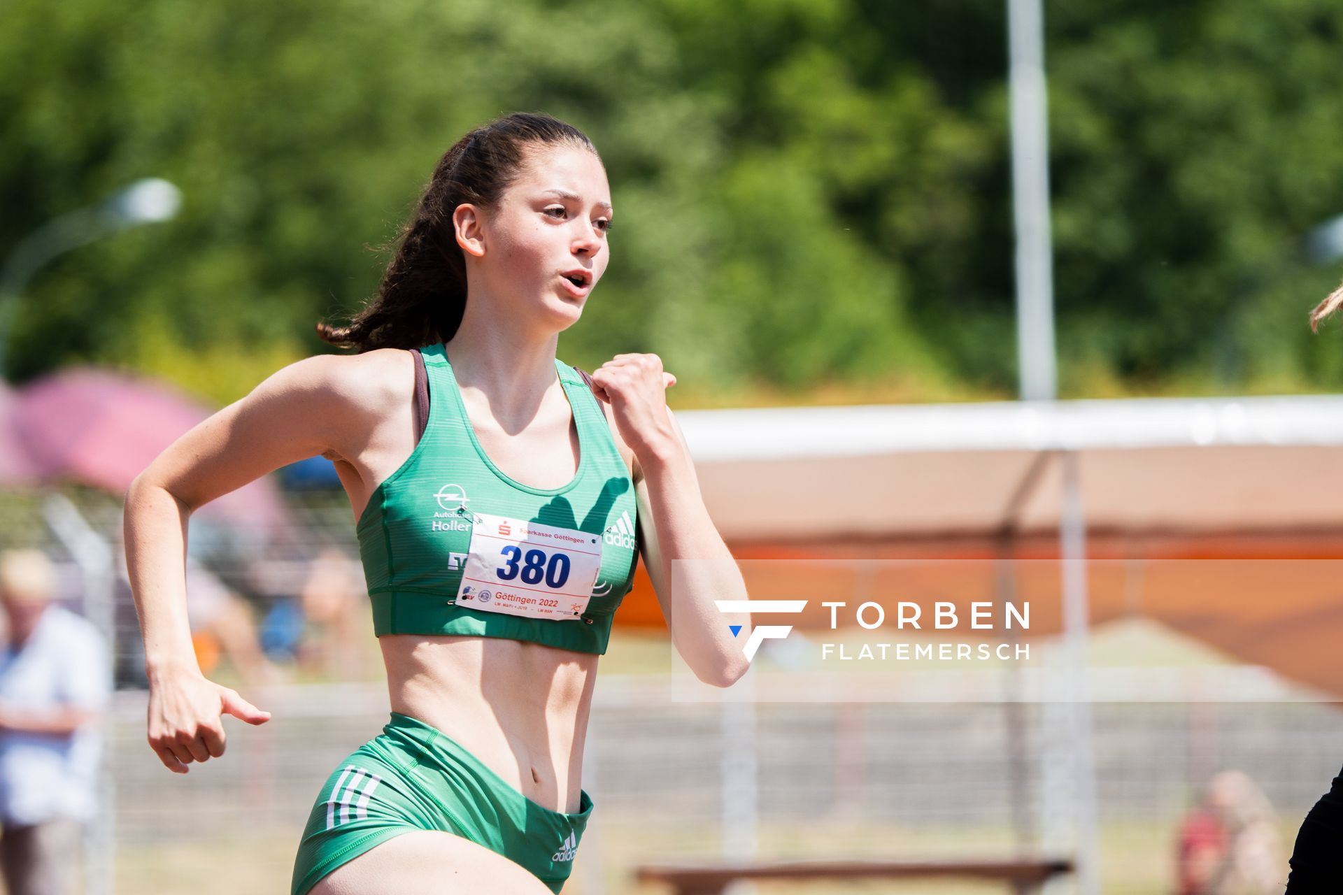 Leonie Wellbrock (TSV Wehdel) am 03.07.2022 waehrend den NLV+BLV Leichtathletik-Landesmeisterschaften im Jahnstadion in Goettingen (Tag 1)